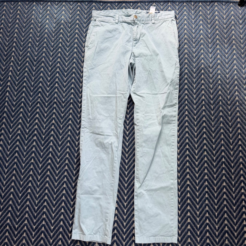 Vineyard Vines Breaker Pant Mens 33x34 Light Blue Chino Straight Leg Trousers